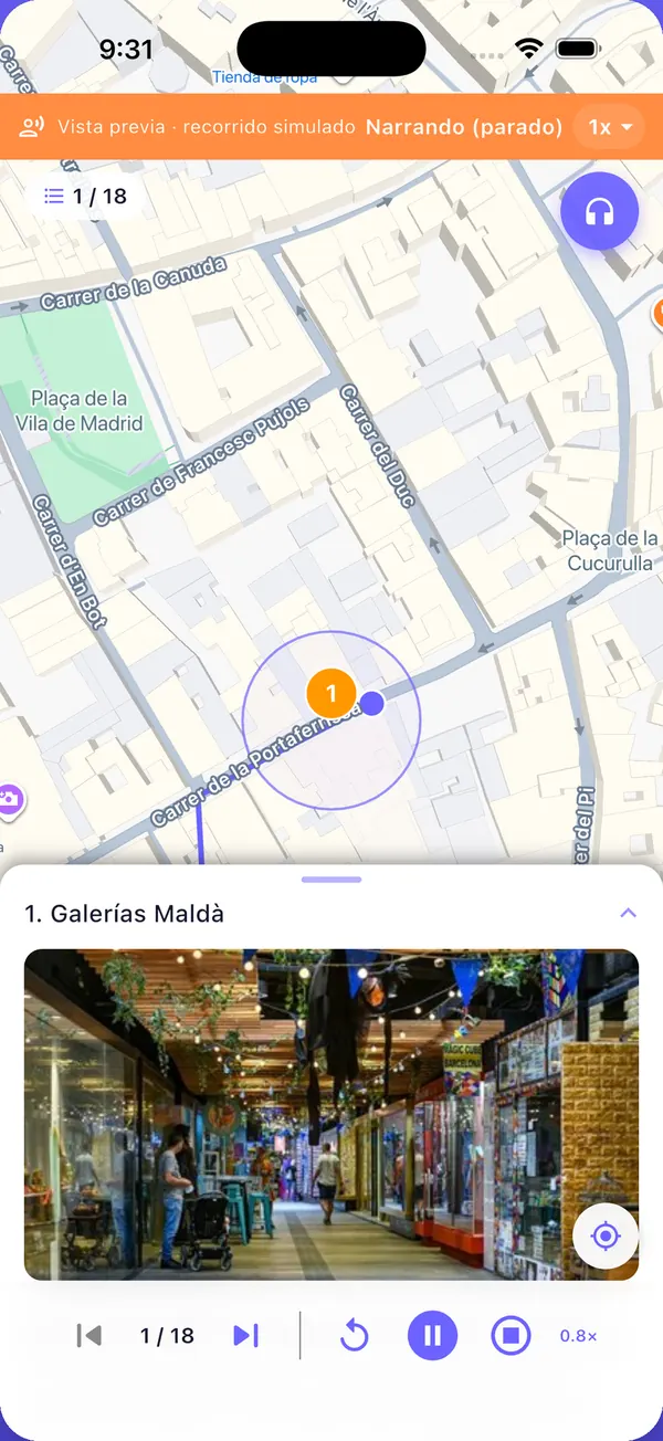 Captura de la app: O escúchalo desde el sofá