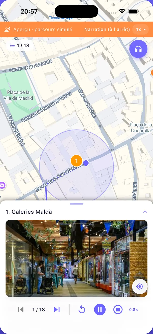 Capture de l’application : Ou écoutez-la depuis le canapé
